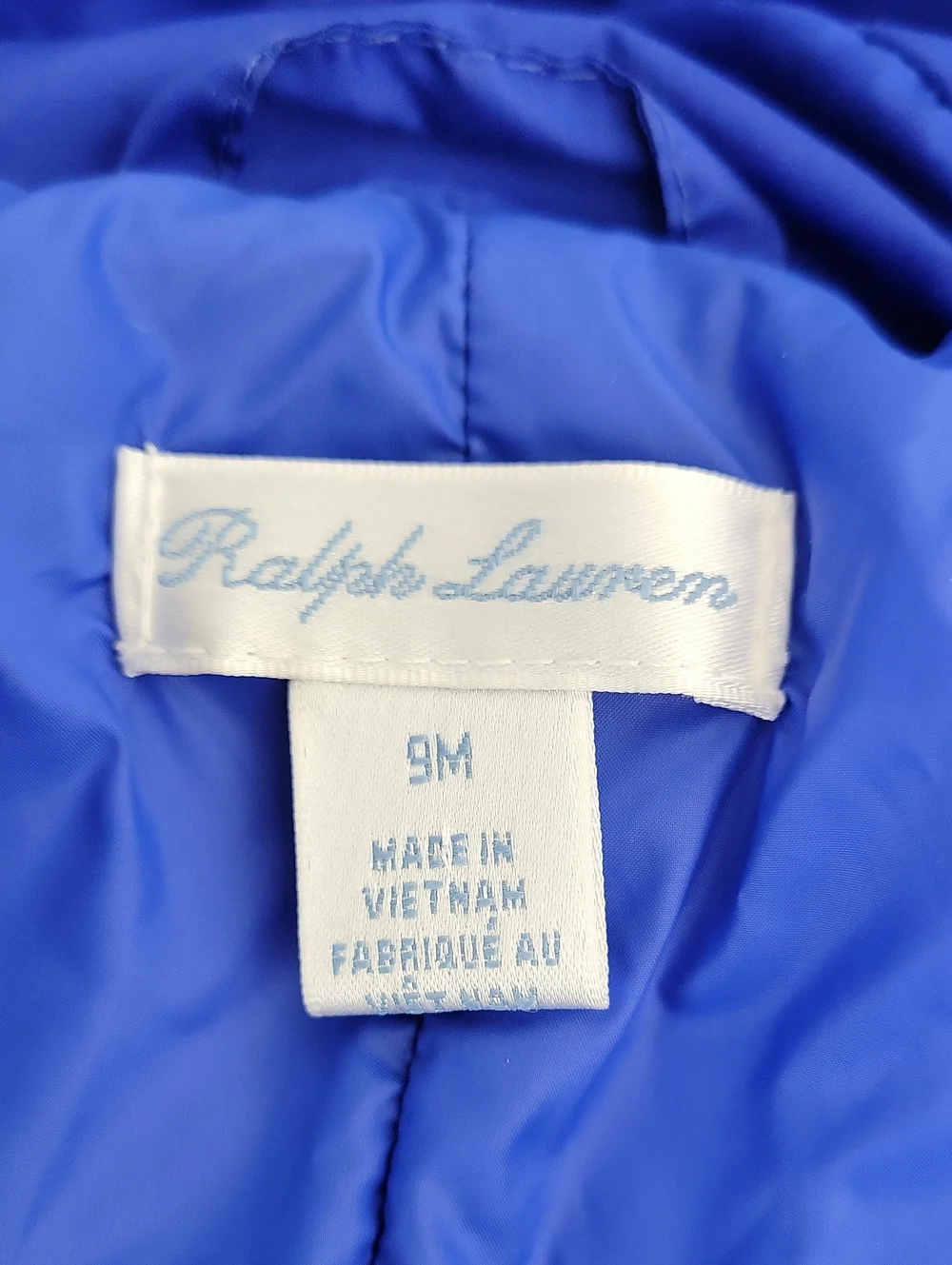 Ralph Lauren Quilted Ripstop Down Bunting 9M boys